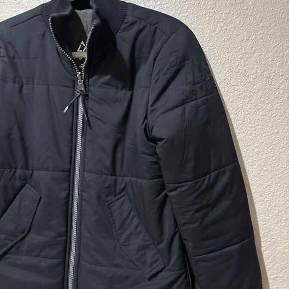 Norden Winter Reversible Jacket Black/Green Men’s Size Small Full Zip Puffer - Picture 3 of 10